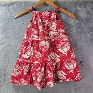 Baby Gap Toddler Girls Red White Floral Sundress 3T Tiered Sleeveless Summer